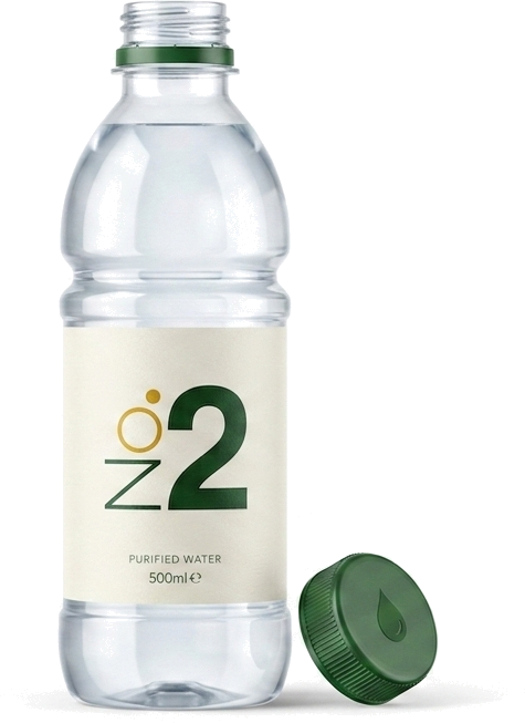 No. 2 single-use water bottle made from corn